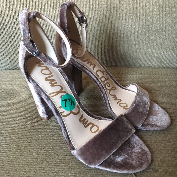 Sam Edelman Shoes - Velvet tan block heels NWOT